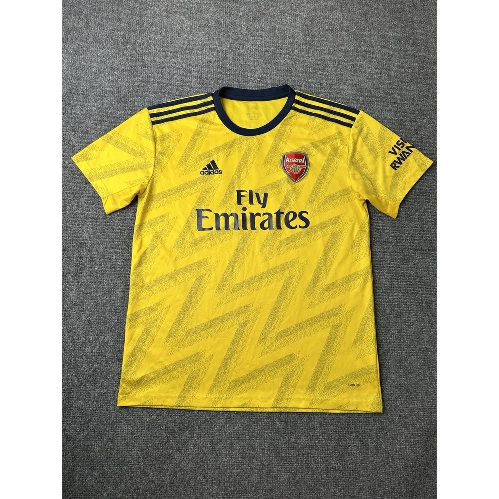 Mens Soccer Adidas Arsenal Away Jersey Yellow Number 23 2019, Size L